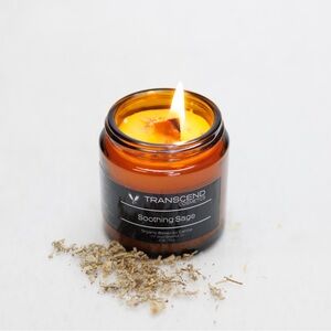 Soothing Sage Organic Beeswax Candle 4 oz